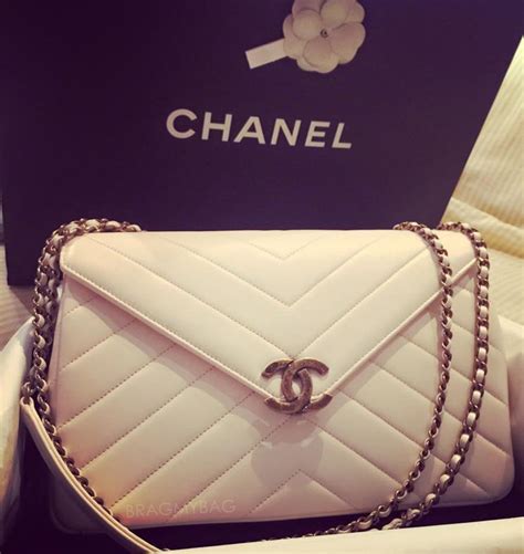 chanel chevron bag white|Chanel Chevron for sale.